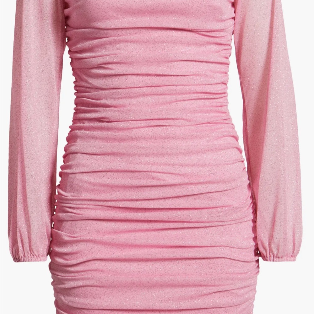 JUMP APPAREL Elegant Pink Ruched Dress
